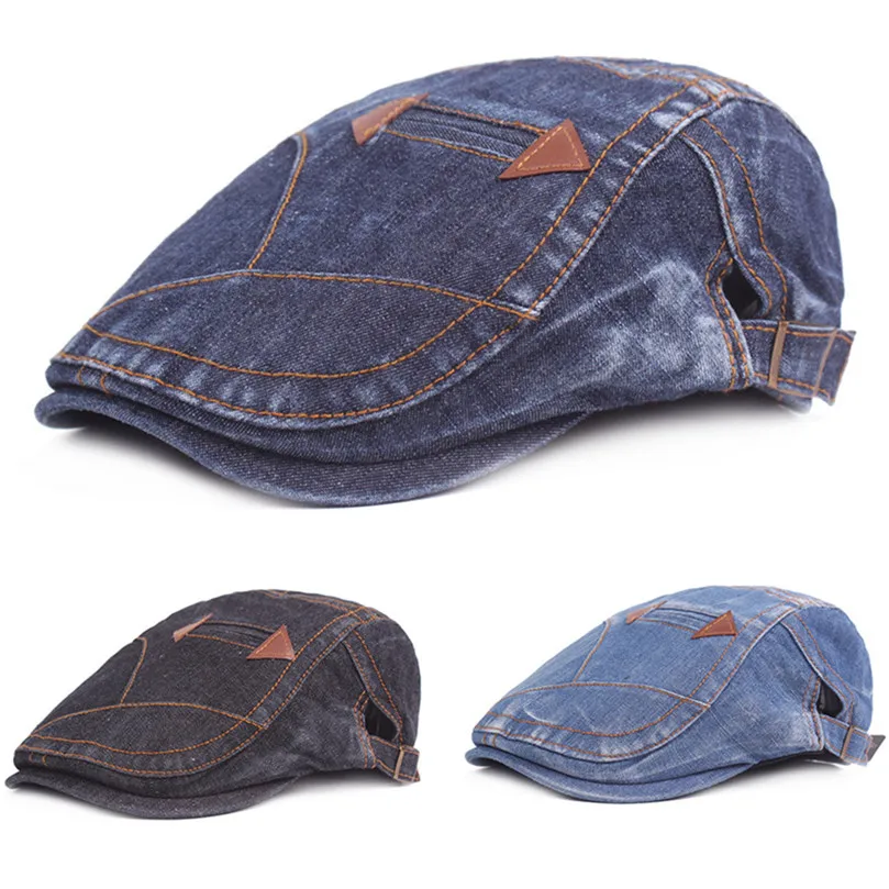 Men Women Washed Flat Cap Cowboy Baker Berets Duckbill Golf Cabbie Hat Fashion Cool Hats For Women 30AG06 Men Women Washed Flat Cap Cowboy Baker Berets Duckbill Golf Cabbie Hat Fashion Cool Hats For Women 30AG06