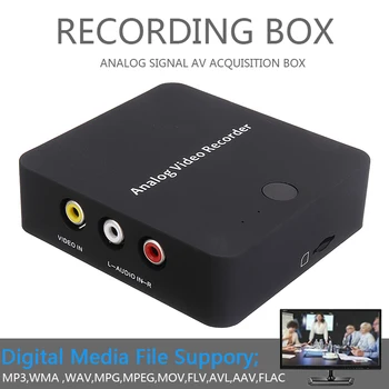 

New Arrival 1pc AV Video Recorder Capture Box Black ABS Convert Card VHS to Digital Converter for Hi8 VCR DVD