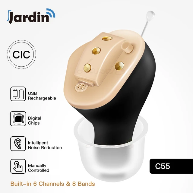 Prothèse auditive Rechargeable, appareil auditif numérique à large  fréquence pour la surdité, amplificateur Invisible, fonctionnement en