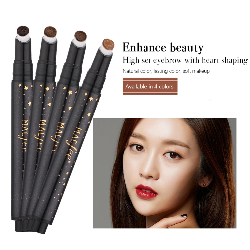 Air Cushion Eyebrow Pen 4 Colors Dye Cream Waterproof Sweat-proof Anti-dizzy Press Liquid Enhancers | Красота и здоровье