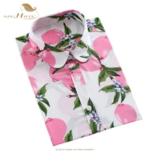 SISHION nueva estampado de limón blusas de mujeres 100% Casual de algodón flor Vintage Floral camisa de verano Mujer 5XL de talla grande Tops SP0974