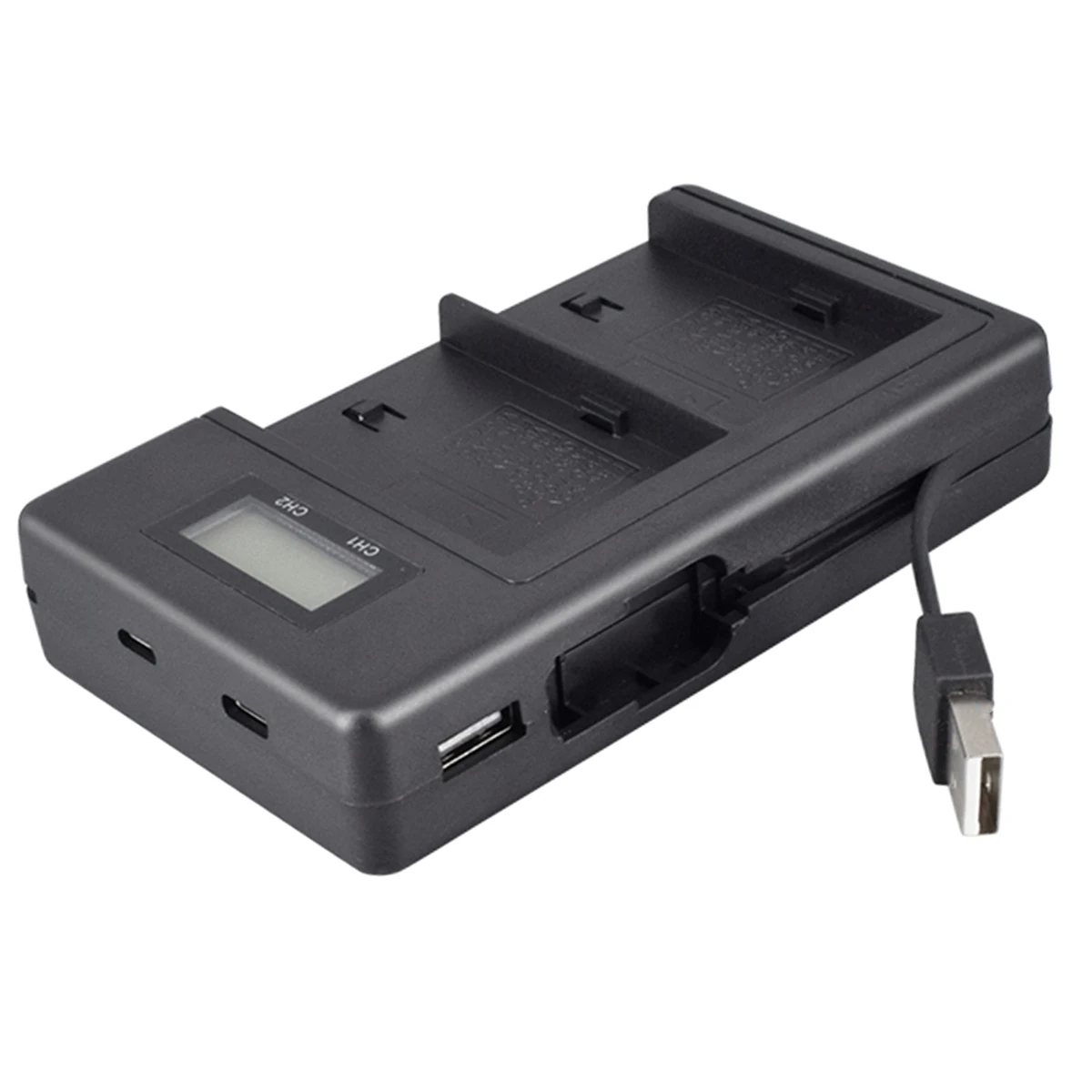 ЖК-дисплей USB вход двухканальный цифровой аккумулятор зарядное устройство для NP-F970 камеры батареи