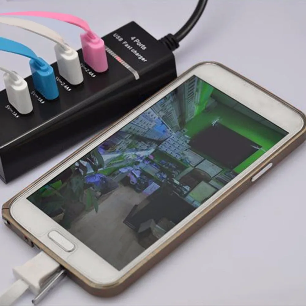 ICOCO новое горячее предложение портативное 4USB Цифровое зарядное устройство красочное освещение Быстрая зарядка зарядное устройство