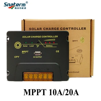 

MPPT 20A 10A Solar Charger Controller 12V/24V Battery Panel Regulators Charger With USB 5V Output Max PV Input Voltage 50V DC