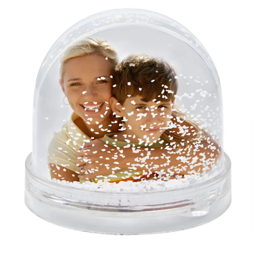Custom DIY Gift photo snow globe,Picture snow globe, Plastic photo
