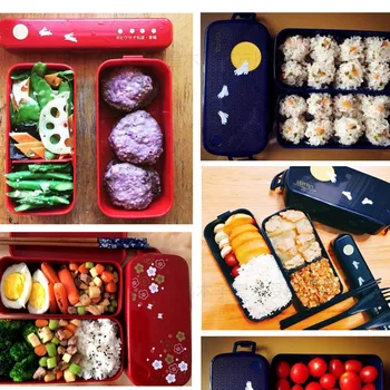 

Japanese-style Double-decker Lunch Box Student Office Worker Cute Lunch Boxes Can Be Microwave Heated To Reduce Fat Fitness Set