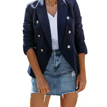 

Autumn Winter Warm Ladies Solid Color Slim Coat Jacket Women Casual Fashion Overcoat