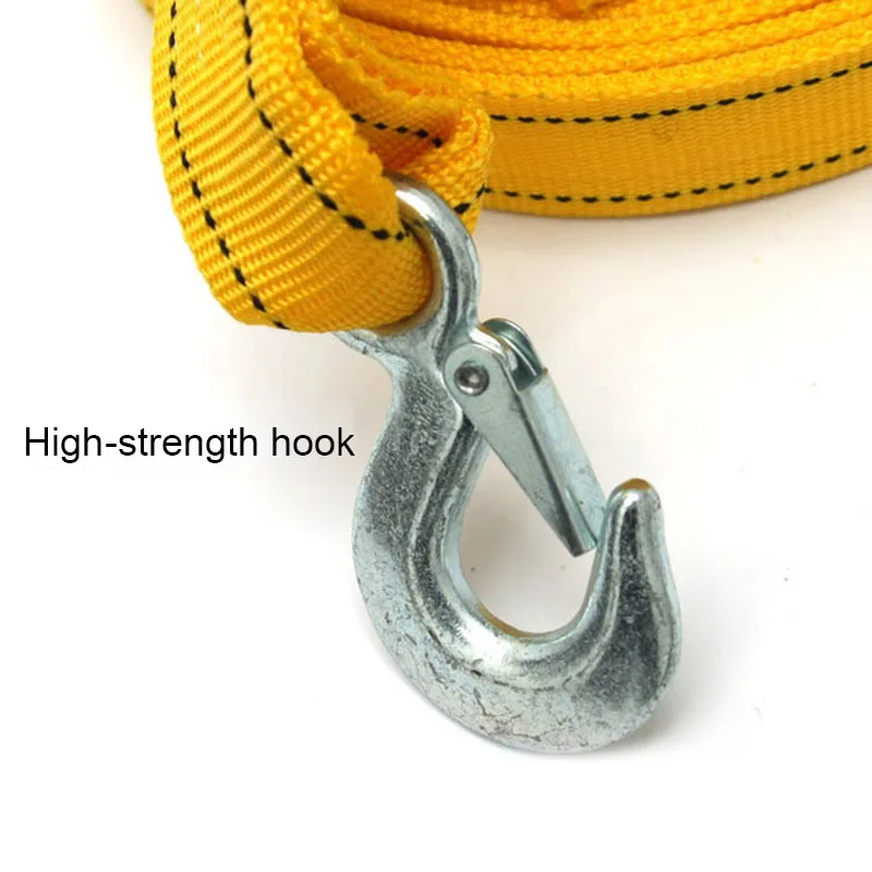 TIOODRE 4m 5 Ton Car Tow Cable Towing Pull Rope Strap Hooks Van Road Recovery Heavy Duty Multifunctional Broken Vehicle Durable