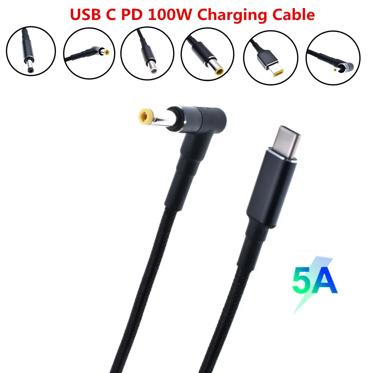 carregador de pd para dc adaptador de gatilho de cabo carregador de caderno