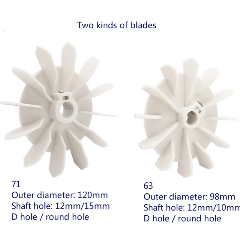 98mm 120mm Impeller Plastic Motor Fan Blade Pump Cooling