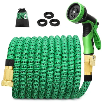 

25-100FT Garden Watering Hose Expandable For 3/4 diameter Faucet Irrigation Kit Flexible Car Wash Hoses Spray Gun For Gardening