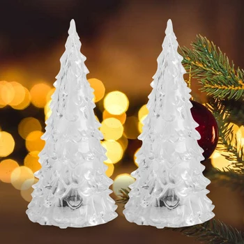 

Xmas Tree Night Light Home Color Changing Santa Claus Exquisite Party Decor Lamp Christmas LED Night Light Creative Festival