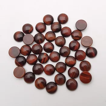

Fashion natural stone round beads Red tiger eye cabochon for Jewelry making 24pcs 12mm charm Ring Earrings Accessories Wholesale