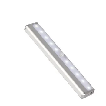 

0.8W LED Light magnet Stick-on Tube Wireless PIR Motion Sensor Night Lamp PortableB Rechargeable Lamp for Cabinet Closet