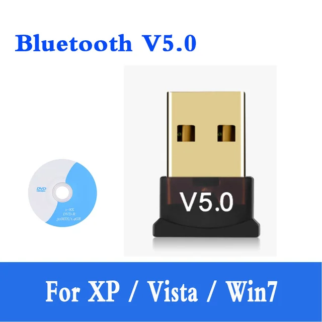 USB Bluetooth 5.0 Adapter Transmitter Bluetooth Receiver Audio Bluetooth Dongle Wireless USB Adapter for Computer PC Laptop white