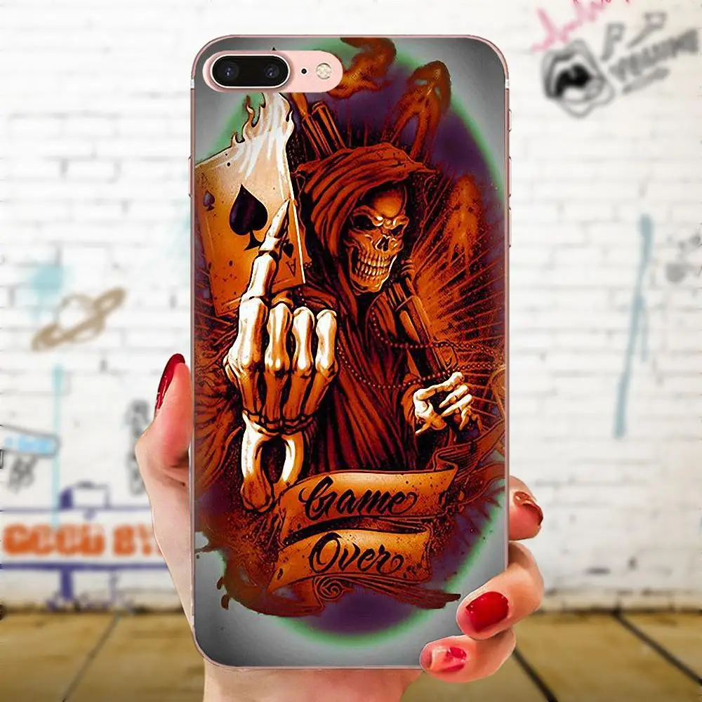 Картина из мягкой кожи для Xiao mi 3 4 4C 4i 5 5s 5X6 6X8 SE Pro Lite A1 Max x 2 Note Skull с