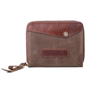 

New Credit Card Holder Men and Women Business Card Wallets The First Layer Cowhide Wax Cloth Card Case Multi Card Clip Purse