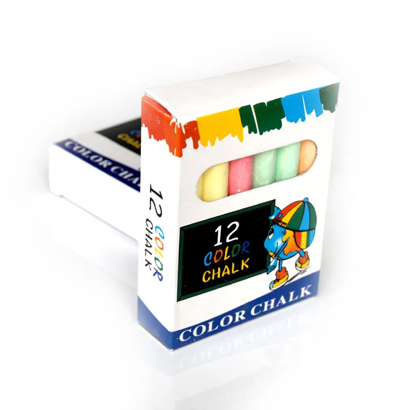 12 pcs/Lot Dustless Chalk Pen Drawing Chalks Blackboard 6 Colors Stationary Office School Supplies Accessories liquid chalk pen chalk pencils chalk pens drawing chalk