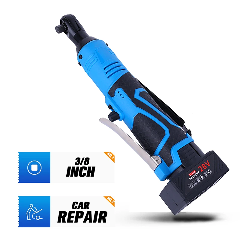 

Cordless Electric Wrench 12/18/28V Electric Ratchet Wrench 40/65/85N.m Angle Drill Screwdriver Removal Screw Nut Car Repair Tool