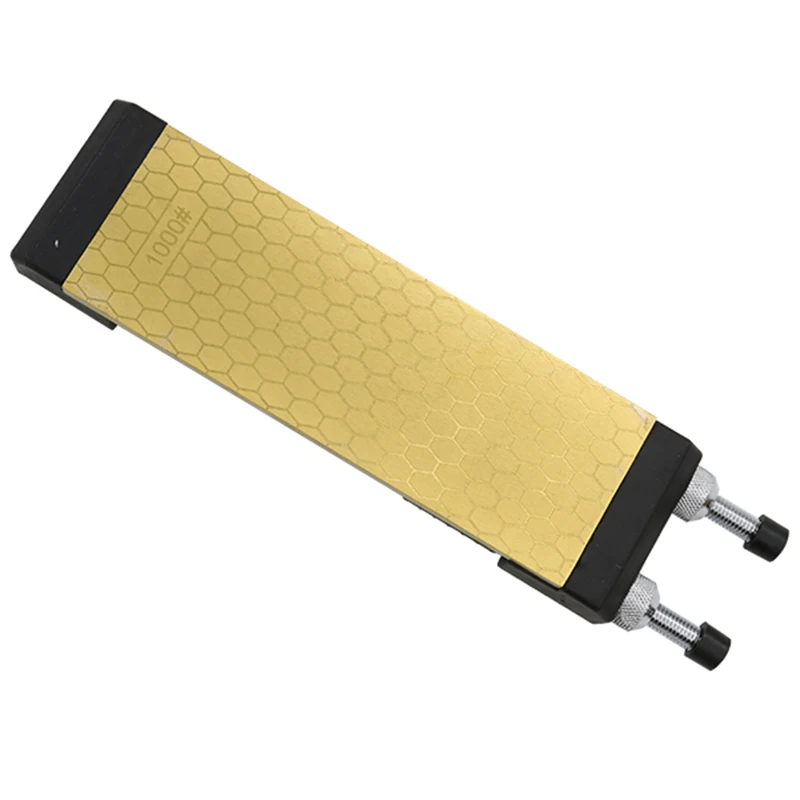 

Titanium Knife Sharpening Stone Diamond Double Sided 400 and 1000 Grits with Size 200x70x8Mm Whetstone with Holder