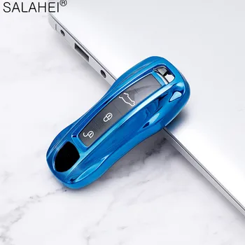 

High Ouality Soft TPU Car Key Case Full Cover Shell KeyChain For Porsche Macan 911 Panamera Cayenne 2018 Replacement Accessories
