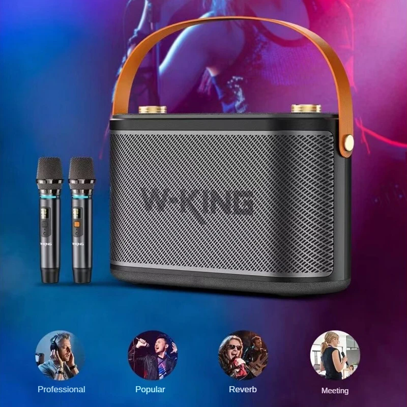 Портативный Bluetooth-динамик W-KING T10 беспроводной микрофон для кинотеатра 3D караоке