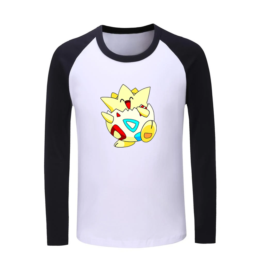 Милый мультяшный Покемон Togepi Gengar/Детские футболки с рисунком детские футболки с рисунком топы для мальчиков и девочек с длинными рукавами, рождественский подарок