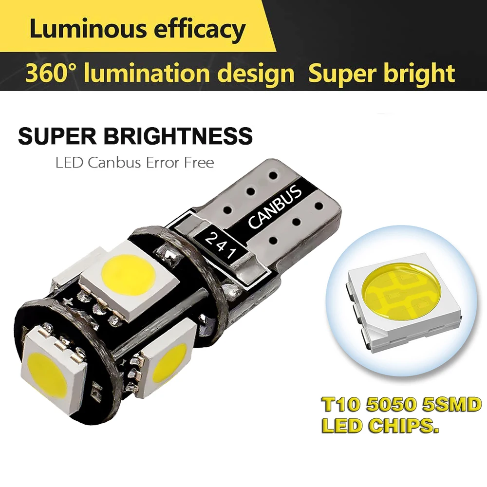 10 x W5W T10 LED ���� �ڵ��� ���׸��� ����, ���� ��Ŀ�� 2 3 �ǽ�Ÿ ǻ�� ������ ���� S �ƽ� �󵥿� MK4 4 �ӽ��� �̽������� Ʈ����