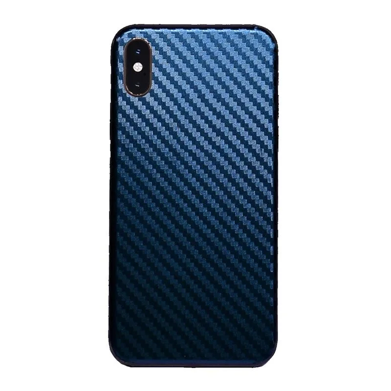 2 шт. мобильный телефон стикер для iPhone XS Max XR X градиент углеродного волокна мягкая