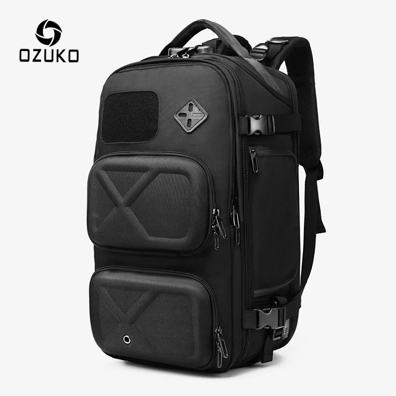Mochila OZUKO, Mochilas grandes de carga USB para hombres, mochila para portátil de 15,6 pulgadas, bolsa de viaje impermeable hombre con bolsillo para zapatos, nueva|Mochilas| - AliExpress