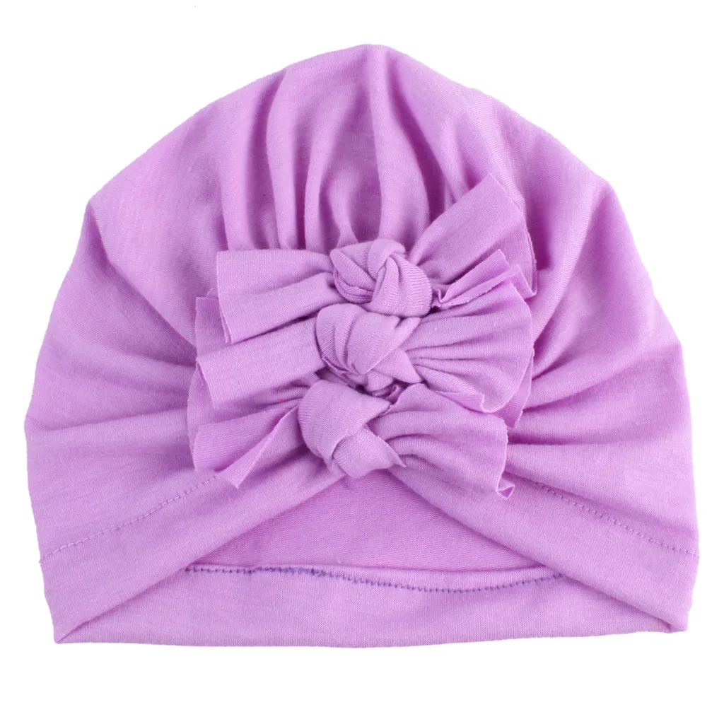R TELOTUNY для новорожденных, для маленьких мальчиков галстук-бабочка для девочек шапка Головные уборы индийский шляпа узлом Кепки шапочка для волос резинки для волос Кепки упругая шляпа тюрбан ZO16 - Цвет: R