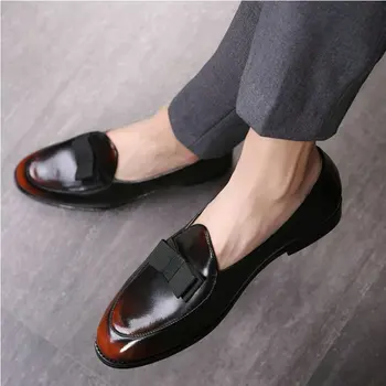 

Men Pointed Toe Casual Wedding Party Liesure Dress Shoes New Design Gradine Color Wingtip Formal Shoes A51-09