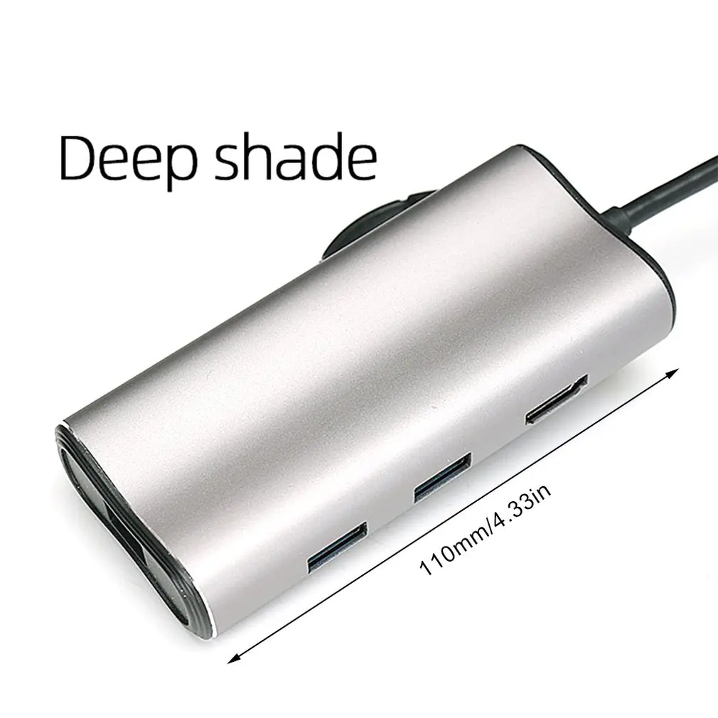 T27 адаптер type-c 7 в 1 порт для MacBook Pro для VGA SD USB 3,0 RJ45 сетевой адаптер док-станция для WIN8/WIN10/IOS