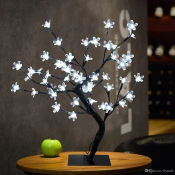 Crystal Cherry Blossom 48 LEDs Boom Licht Nachtverlichting Tafellamp 45cm Zwarte Takken Verlichting Christmas Party Wedding LED blo Crystal Cherry Blossom 48 LEDs Boom Licht Nachtverlichting Tafellamp 45cm Zwarte Takken Verlichting Christmas Party Wedding LED blo