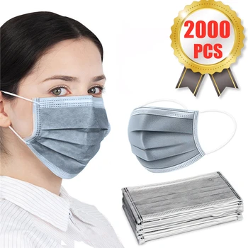 

Disposable Mask Non wove 3 Layer Ply Filter Medical Mask Surgical Mask Face Mask Breathable Earloops Facemask Fast Shipping