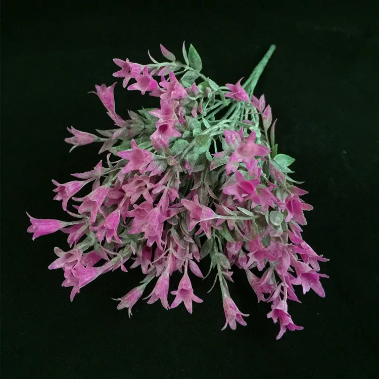 Поддельные тафтинг Bellflower(6 стеблей/пучок) 12," Длина Моделирование пластик мини-лилия для дома Свадебные Декоративные искусственные цветы
