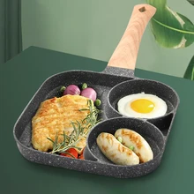 Olla para freír de 2/4 agujeros, sartén para freír, sartén para tortilla, antiadherente, para huevos, tortitas, carne, Pan, cocinar, jamón, fabricante de desayuno, utensilios de cocina