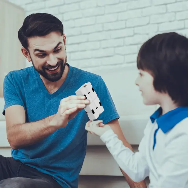 Upgrade Anti-stress Infinite Cube Infinity Cube Office Flip Cubic Puzzle Stress Reliever Autism Toys Unisex Stress Relief Toy AA 5