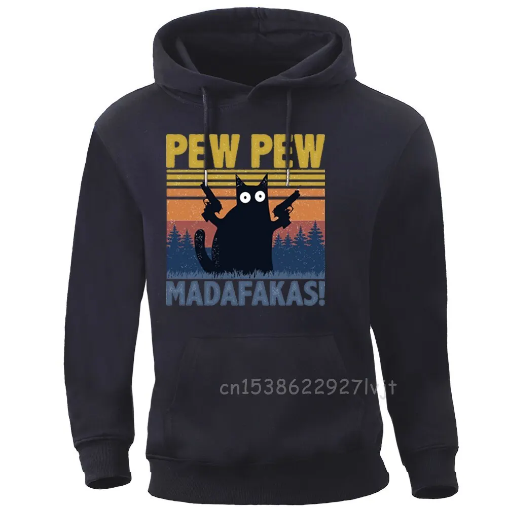 

Funny Cat Pew Madafakas Hoodie Hoodies Sweatshirts Women Men Crewneck Pullovers Hoody Tracksuits Long Sleeve Hooded Streetwear