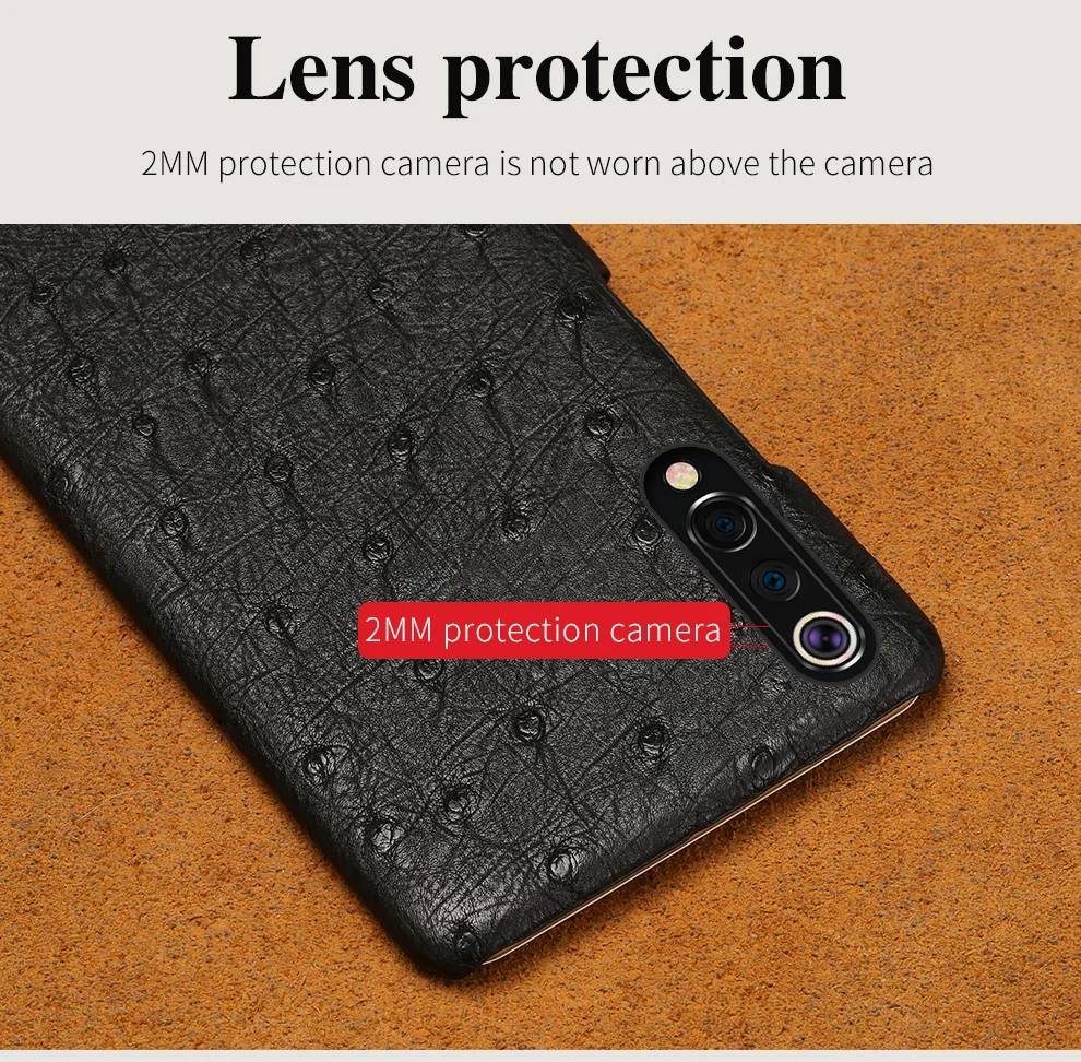Натуральный страусиный кожаный чехол для телефона для Xiaomi mi 9 9t pro 9 SE 8 Lite A3 чехол для Red mi K20 pro 6 7 7A note 7 5Plus 4x роскошный