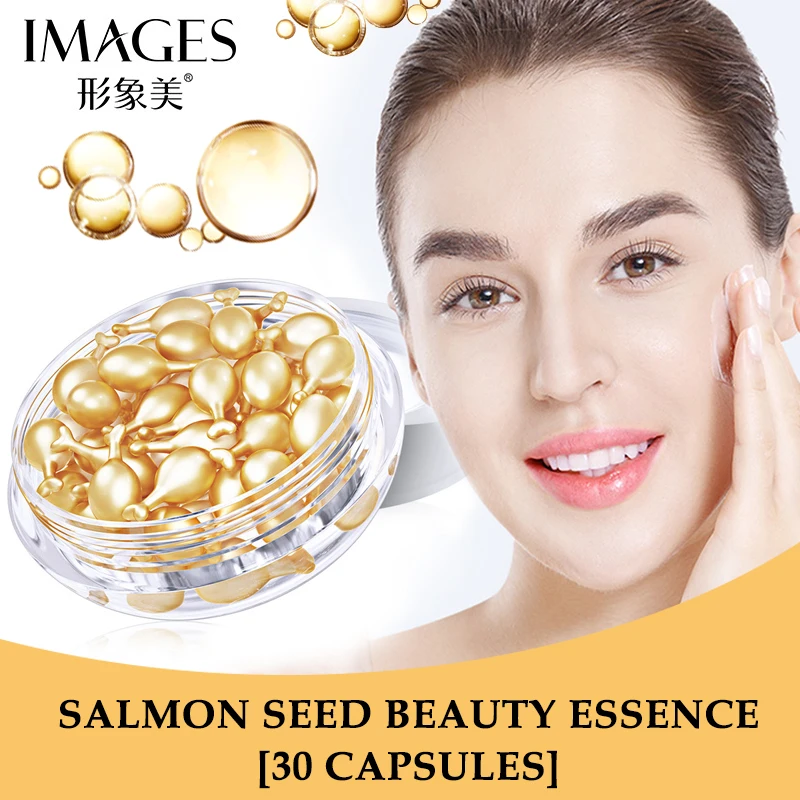 

30 Capsules Salmon Seed Face Serum Lift Firming Essence Replenishment Moisturize Nourishing Shrink Pore Brighten Nicotinamide