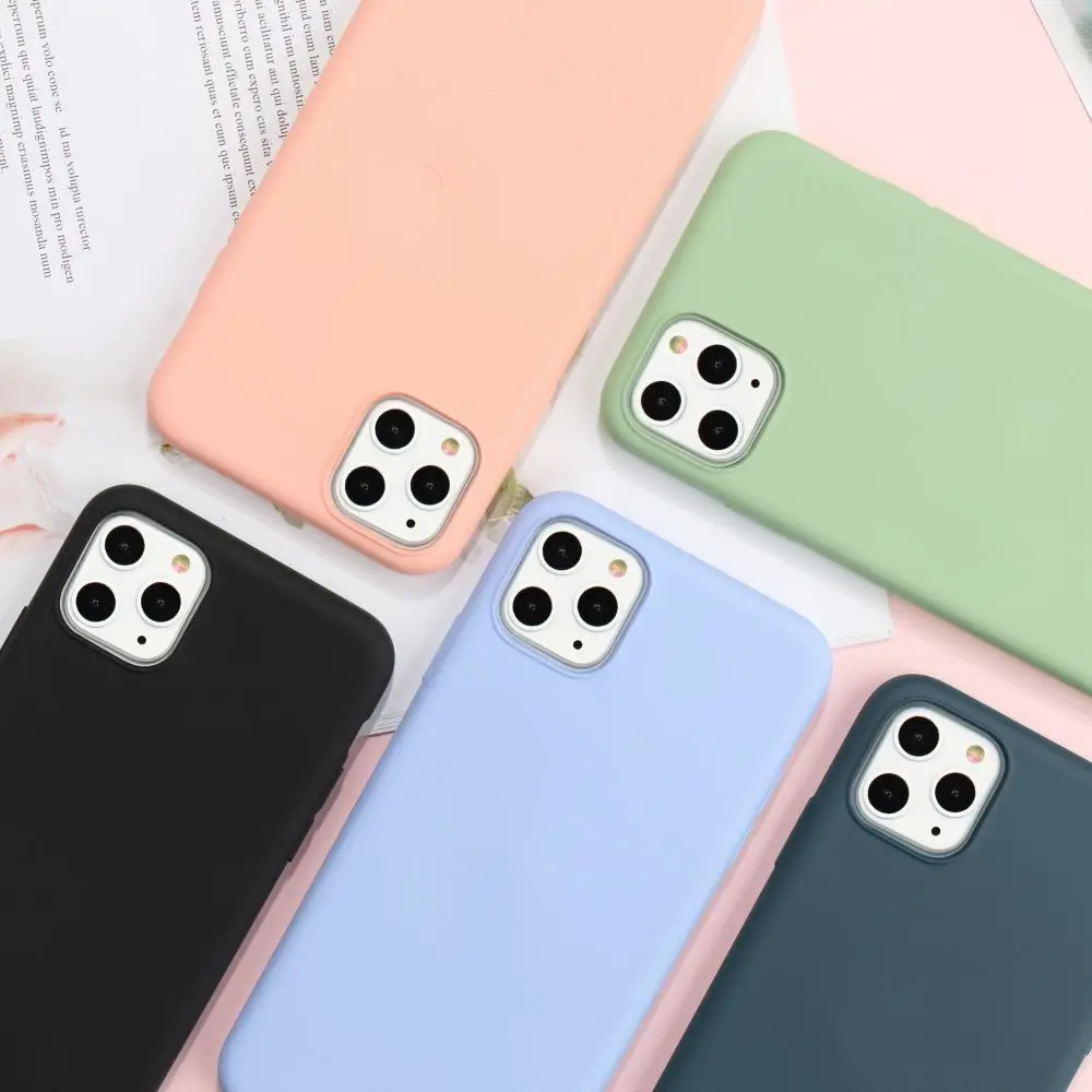 LLZ.COQUE Silicone Soft TPU Case for IPhone 11 Pro Max X Xr Xs Matte Shockproof Phone Cover 8 7 6S 6 Plus Color Coque |