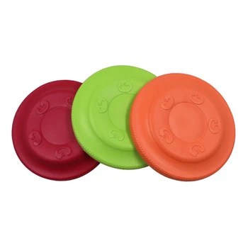 

Dog Flying Discs Environmental Protection Silica Gel Soft Pet Flying Discs Dog Toys Saucer Big Or Small Dog Toys Pet supplies