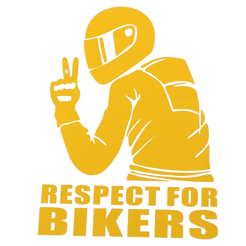 1pc Cool RESPECT FOR BIKERS Auto Decoration Car Bicycle Sticker Removable Decal Stickers Bicycle Decoration Bicycle Accessories