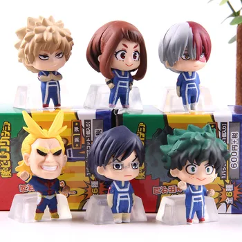 

6pcs/set My Hero Academia Figure Izuku Midoriya Bakugou Katsuki Todoroki Shoto Ochaco Uraraka All Might Action Figure PVC Toys