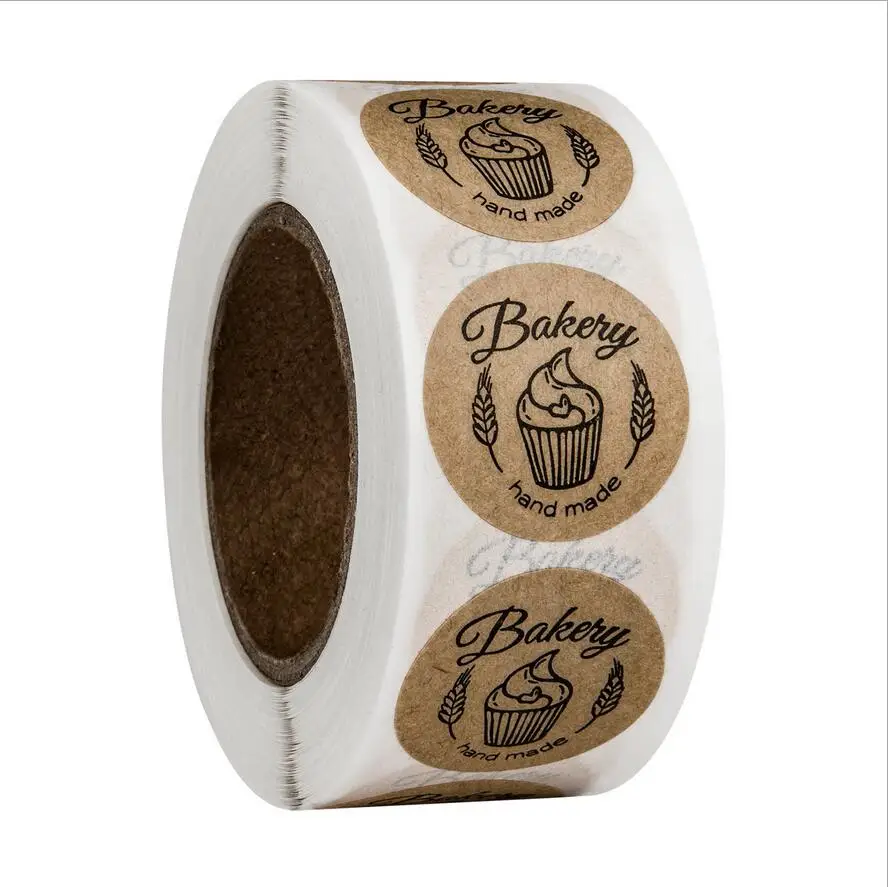 

500pcs/a roll of explosions wholesale custom roll cowhide cake West Point baking decoration stickers label