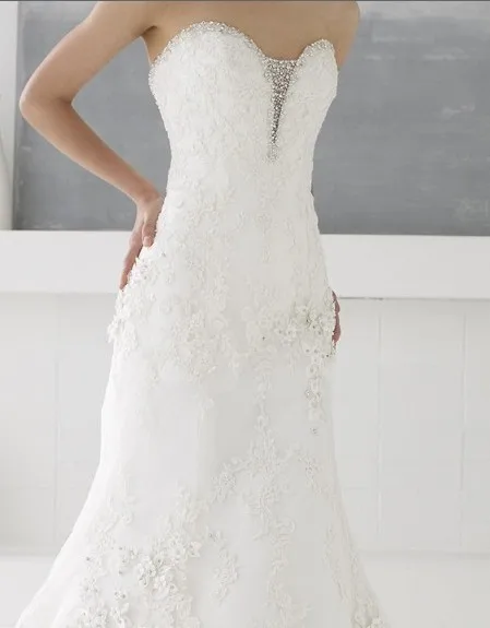 Vestido de noiva Мода элегантное нежное вышитое бисером милое кружевное свадебное платье Русалка с кристаллами платья для матери невесты