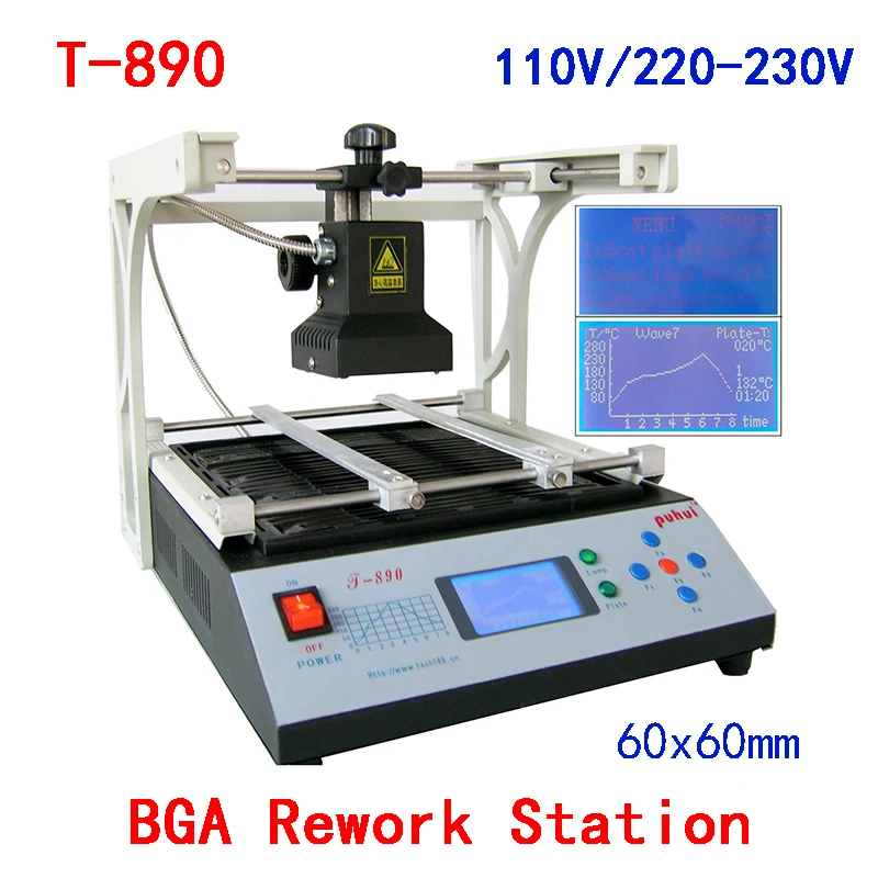 New In Stock PUHUI T-890 Infrared Rework Station BGA IRDA Welder Soldering T890 SMT SMD Reflow Solder | Инструменты