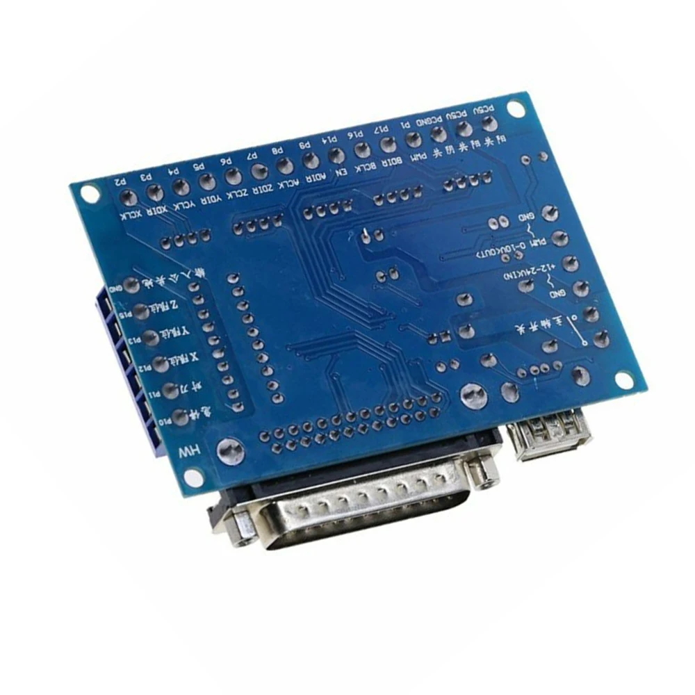 

MACH3 5Axis CNC Breakout Board With Optical Coupler For Stepper Motor Driver USB Power Supply 0-10V Analog Voltage Output