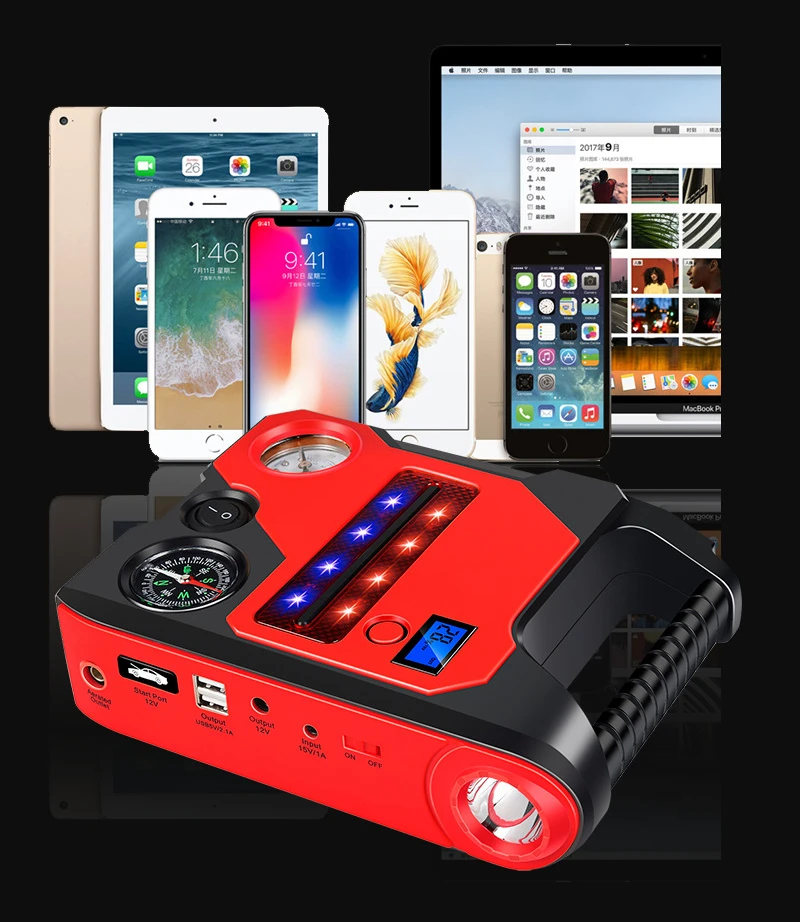 power bank battery Multifunction Car Jump Starter 22000mAh Powerbank 12V Portable Car Battery Booster Charger Power Bank with Air Ppump Flashlight usb power bank